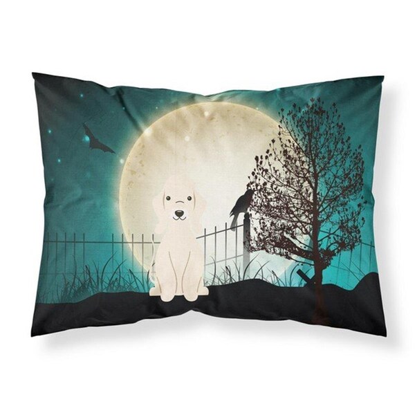 Micasa Halloween Scary Bedlington Terrier Sandy Fabric Standard Pillowcase, 20.5 x 0.25 x 30 in. MI228031 - main